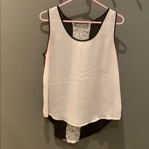 Black & White Lace Tank Top